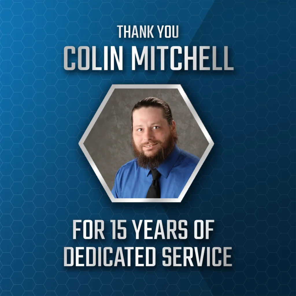 Colin Mitchell Completes 15 years with Palitto Consulting Services