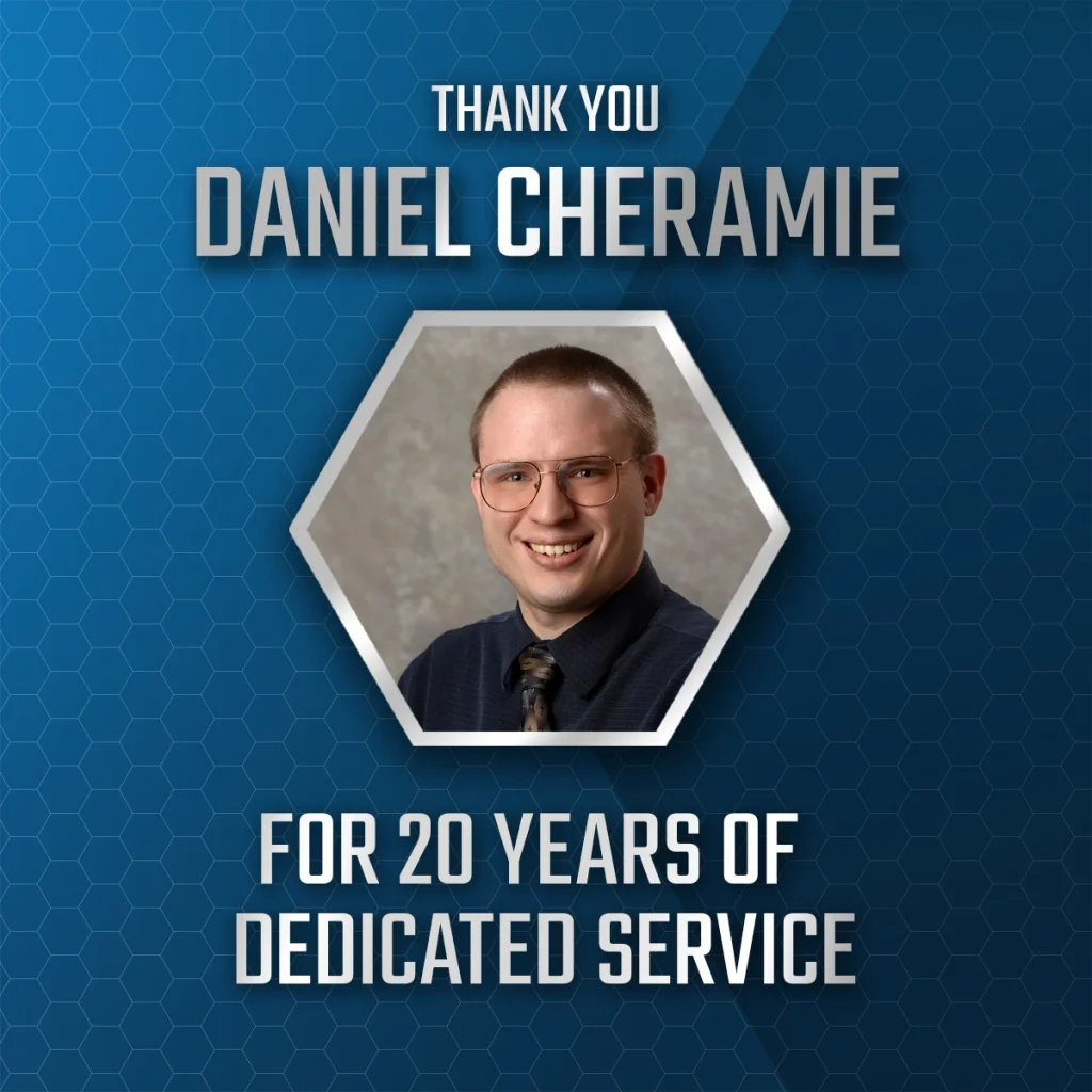 Daniel Cheramie Marks 20 Years of Service with PCS
