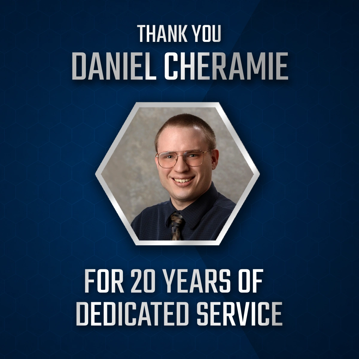 Daniel Cheramie Marks 20 Years of Service with PCS