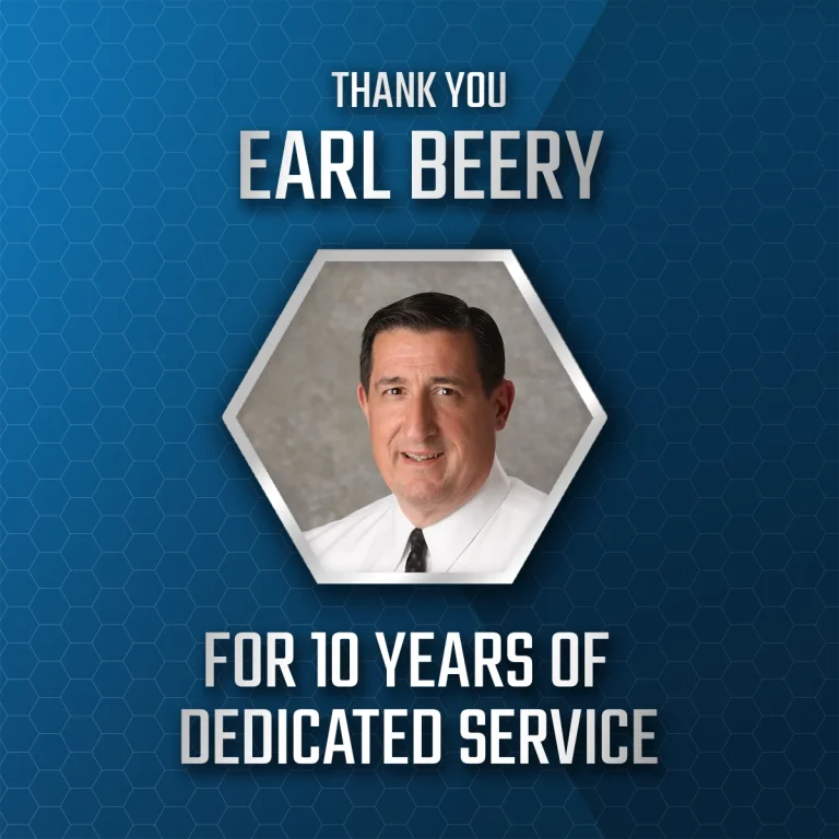 Congrats Earl Beery on 10 years of service